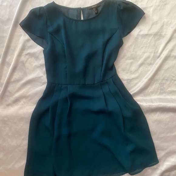 Forever 21 Teal dress - Picture 1 of 3